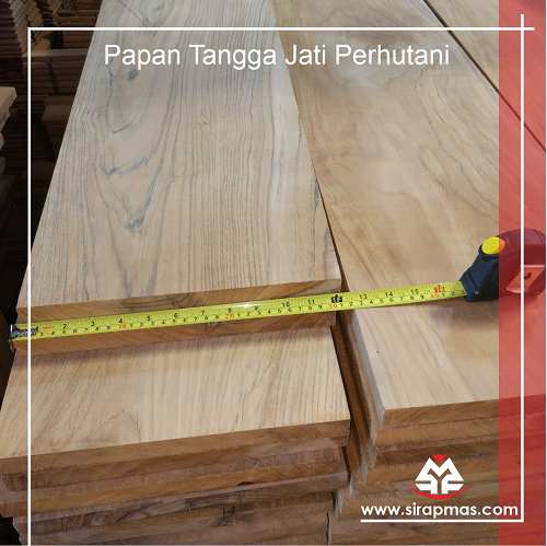 Harga Papan Tangga Kayu Jati Perhutani Terbaru Sirapmas